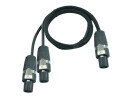 SOMMER CABLE Adaptercable Speakon/2xSpeakon 1m bk