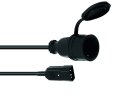 OMNITRONIC Adapter Cable IEC(M)/Safety Plug(F) 1m