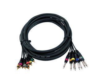 OMNITRONIC Snake-Kabel 8xCinch/8xKlinke mono 15m