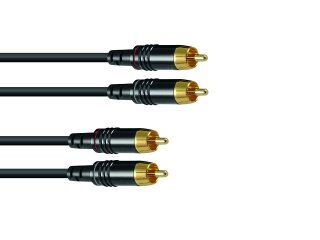 SOMMER CABLE RCA cable 2x2 0.5m bk Hicon