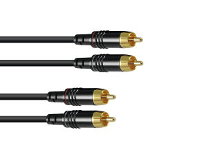 SOMMER CABLE RCA cable 2x2 1m bk Hicon