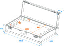 ROADINGER Flightcase EC-B252 4x LED BAR-252 RGB