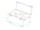 ROADINGER Flightcase 2x THA-250F mit Rollen