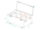 ROADINGER Flightcase 4x LED TMH-X1 Moving-Head Beam mit Rollen