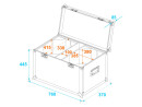 ROADINGER Flightcase 2x LED THA-100F/THA-120PC