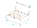 ROADINGER Flightcase 4x AKKU Flat Light Series