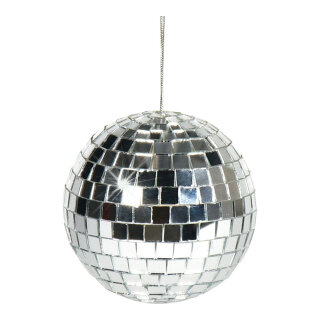 Mirror ball, silver styrofoam with glass discs     Size: 50g, Ø 6cm    Color: silver
