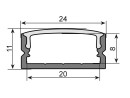 EUROLITE U-Profil 20mm für LED Strip silber 2m