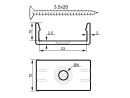 EUROLITE Mounting Bracket for U-profile 20mm Plastic