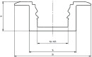 EUROLITE U-profile MSA für LED Strip silver 2m