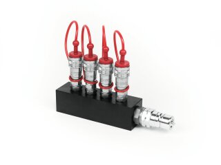 TCM FX CO2 Distribution Block (4x3/8 out to 1x3/8 in)