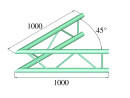 ALUTRUSS BILOCK BQ2-PAC19V 2-way Corner 45°