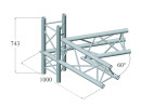 ALUTRUSS TRILOCK 6082AC-20-4 4-way Corner 60°