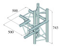 ALUTRUSS TRILOCK 6082AC-44 4-way Piece \/ left