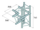 ALUTRUSS TRILOCK 6082AC-44 4-Way Piece \/ left