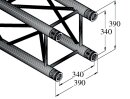 ALUTRUSS QUADLOCK TQ390-500 4-way Cross Beam