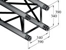 ALUTRUSS QUADLOCK TQ390-500 4-Way Cross Beam