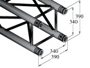 ALUTRUSS QUADLOCK TQ390-1000 4-way Cross Beam
