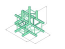 ALUTRUSS QUADLOCK TQ390-QQT42 4-Wege-T-Stück