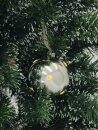 EUROPALMS LED Weihnachtskugel 6cm,silber 6x