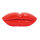 Lippen 3D, aus Styropor     Groesse: 60x23x12cm    Farbe: rot     #