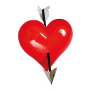 Heart with arrow 3D, made of Styrofoam 40x40x10cm Color: red