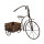 Retro tricycle with 1 plant basket - Material:  - Color: black/brown - Size: 66cm