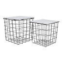 Metal baskets set of 2 - Material: square - Color:...