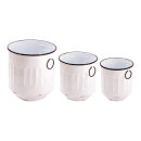 Metal buckets set of 3 with 2 handles - Material:  -...