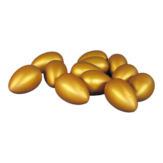 Eier 12 im Beutel     Groesse: 17cm, Ø10cm    Farbe: gold