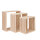 Holzpräsenter im 3er-Set, ineinander passend     Groesse: 45x45x18cm, 40x40x18cm, 33x33x18cm - Farbe: natur #