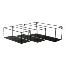 Rack, set of 3, rectangular, Size:;38x16x14cm,...