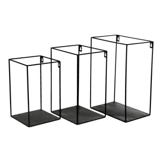 Rack, set of 3, upright, Size:;16x16x26cm, 20x16x30cm, Color:black