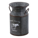 Milk churn made of iron sheet, lettering »Farm...