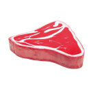 Steak roh, 3D, aus Styropor Größe:40x40x8cm Farbe: rot/braun