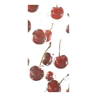 Banner "Cherries"  - Material: made of fabric - Color: white/red - Size: 180x90cm
