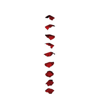 Rose blossom garland set of 3, 10-fold     Size: 2m    Color: red