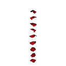 Rose blossom garland set of 3, 10-fold     Size: 2m...