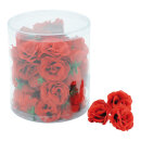 Rose heads 48pcs./blister, artificial silk Ø 4cm Color: red