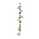 Rose garland  180cm Color: red/green