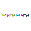 Butterflies 6-fold, with metal wire, in blister pack 20cm...