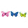 Butterflies 3-fold - Material: with metal wire - Color: multi-coloured - Size: 30cm