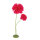 Paper flower with stand - Material: with 2 flower heads - Color: red - Size: 86cm