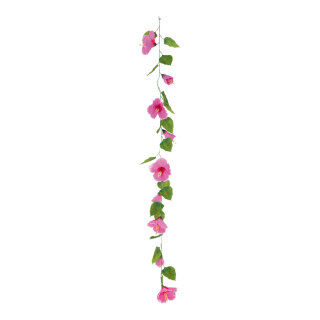 Hibiskusgirlande      Groesse: 180cm - Farbe: pink