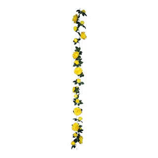 Rose garland 24-fold - Material:  - Color: yellow - Size: 180cm