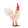 Rooster styrofoam with feathers     Size: 19x8x25cm    Color: white