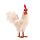 Rooster styrofoam with feathers     Size: 19x8x25cm    Color: white