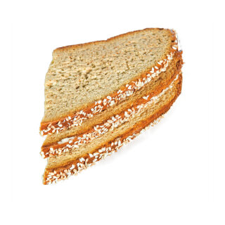 Bread slices 3 pcs. in plastic bag     Size: 17x9cm    Color: brown