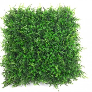 Künstliche Hecke "kleiner Dschungel" in modularen Kunststoffplatten, 50 x 50 cm, PVC-Blätter sind UV-beständig - Small Jungle