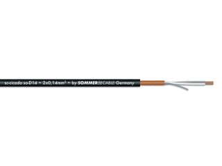SOMMER CABLE Microphone cable 2x0.14 100m bk CICADA